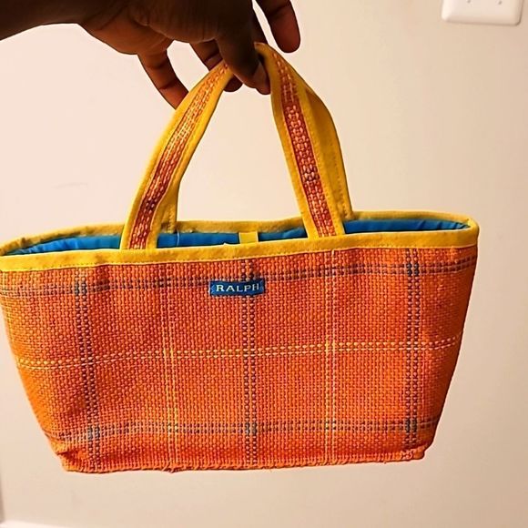 Multicolor Ralph Lauren plaid tote bag - Picture 1 of 9